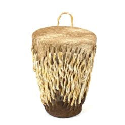 Vintažinė, rankinė džembė – būgnas 12x13x15,5 cm