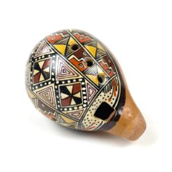 Vintažinė okarina, tapyta rankomis ant molio 10x7x7 cm