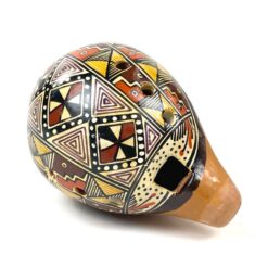 Vintažinė okarina, tapyta rankomis ant molio 10x7x7 cm