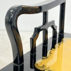 Rytietiškas valgomojo komplektas: apvalus stalas ir 4 vnt. krėslų