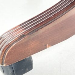 Senovinis, odinis darbo krėslas raudonmedžio rėme 75x71x103 cm, 50-52cm