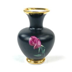 Porcelianinė vaza su rožės piešiniu 7,5x7,5x10,5 cm