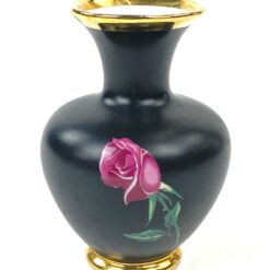 Porcelianinė vaza su rožės piešiniu 7,5×7,5×10,5 cm