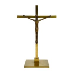 Pastatomas žalvarinis kryžius 8x8x20 cm