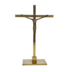 Pastatomas žalvarinis kryžius 8x8x20 cm