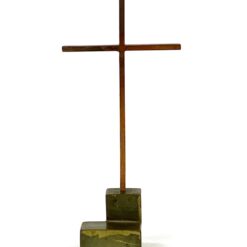 Pastatomas žalvarinis kryžius 3,5×6,5×14 cm