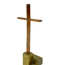 Pastatomas žalvarinis kryžius 3,5×6,5×14 cm