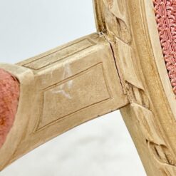 Provanso stiliaus krėslas su rožiniu gobelenu 52x56x98 cm, 49 cm