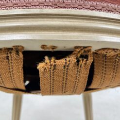 Provanso stiliaus krėslas su rožiniu gobelenu 52x56x98 cm, 49 cm