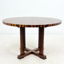 Art Deco stiliaus išskleidžiamas valgomojo stalas 120×120(+41)x75 cm