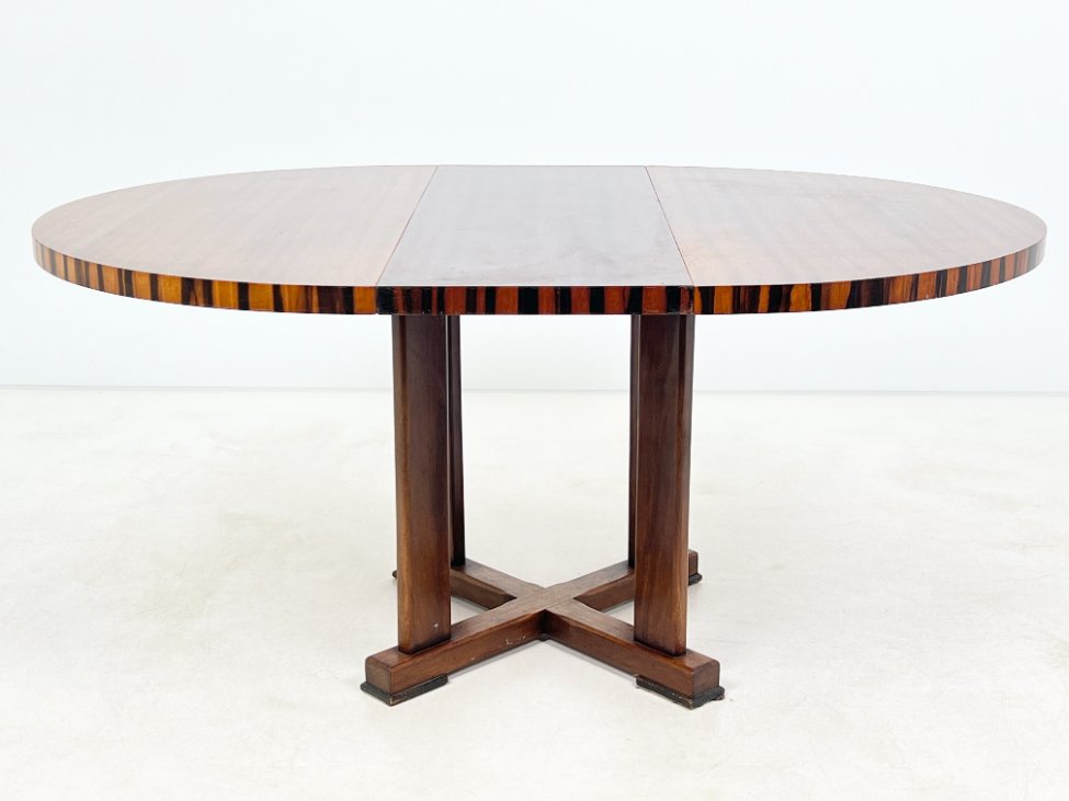 HK1193-stalai-10 Art Deco stiliaus išskleidžiamas valgomojo stalas 120×120(+41)x75 cm