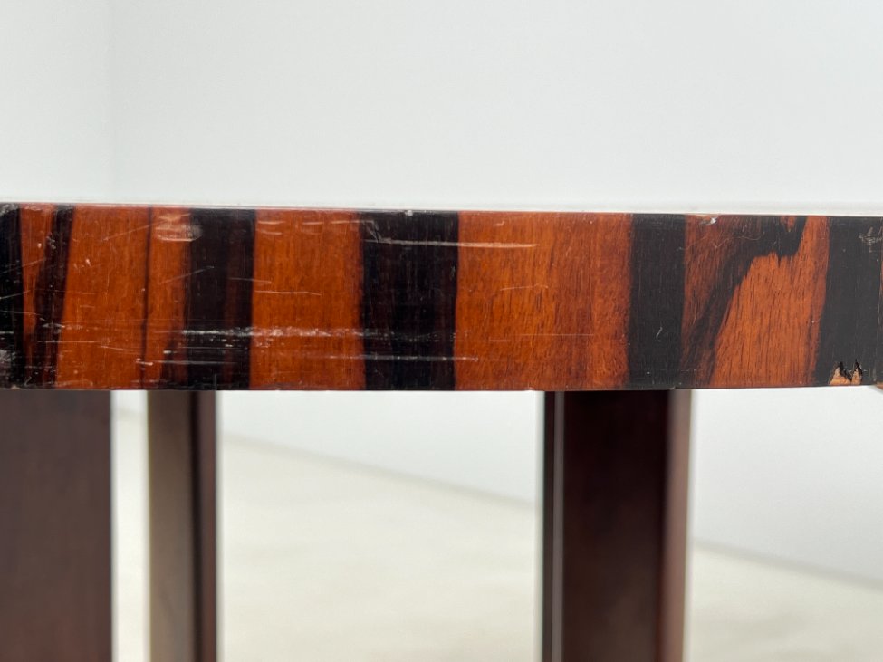 HK1193-stalai-16 Art Deco stiliaus išskleidžiamas valgomojo stalas 120×120(+41)x75 cm