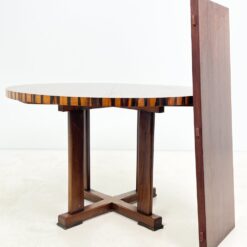 Art Deco stiliaus išskleidžiamas valgomojo stalas 120×120(+41)x75 cm