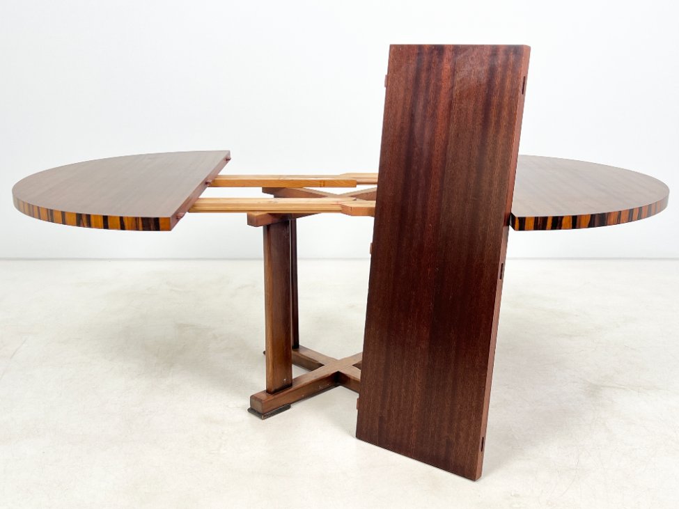 HK1193-stalai-8 Art Deco stiliaus išskleidžiamas valgomojo stalas 120×120(+41)x75 cm