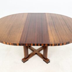 Art Deco stiliaus išskleidžiamas valgomojo stalas 120×120(+41)x75 cm