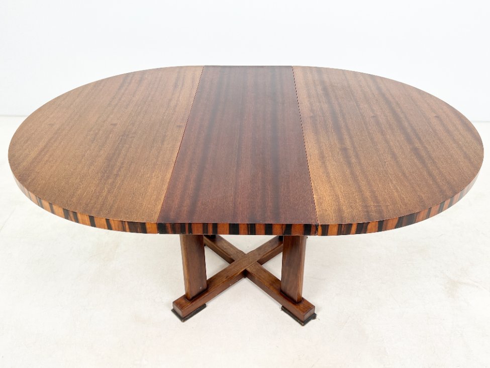 HK1193-stalai-9 Art Deco stiliaus išskleidžiamas valgomojo stalas 120×120(+41)x75 cm