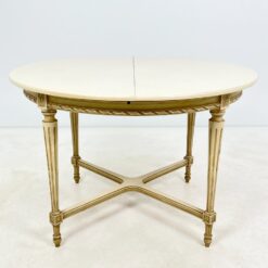 Provanso stiliaus, medinis, išskleidžiamas stalas 114×114(+50)x75 cm