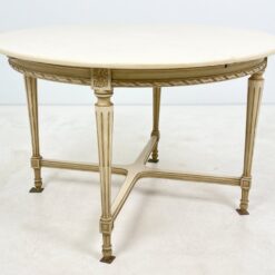 Provanso stiliaus, medinis, išskleidžiamas stalas 114×114(+50)x75 cm