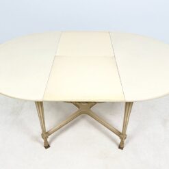 Provanso stiliaus, medinis, išskleidžiamas stalas 114×114(+50)x75 cm