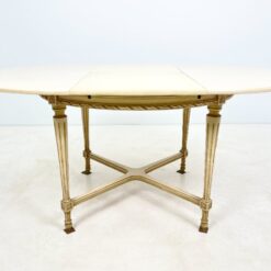 Provanso stiliaus, medinis, išskleidžiamas stalas 114×114(+50)x75 cm