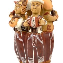 Vintažinė Peru molinė – terakotos statula “Muzikantai” 15x15x19 cm