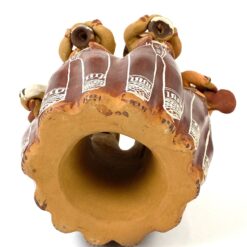 Vintažinė Peru molinė – terakotos statula “Muzikantai” 15x15x19 cm