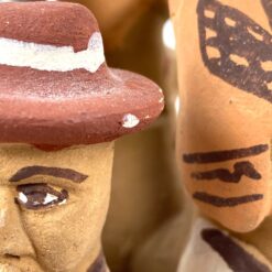 Vintažinė Peru molinė – terakotos statula “Muzikantai” 15x15x19 cm