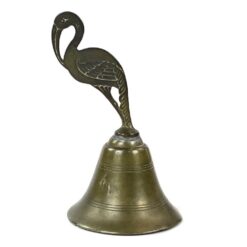 Rankinis, žalvarinis varpelis su paukščio atvaizdu 7x9x13,5 cm