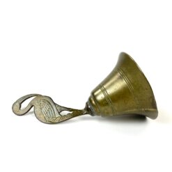 Rankinis, žalvarinis varpelis su paukščio atvaizdu 7x9x13,5 cm