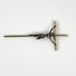 Žalvarinis pakabinamas kryžius 3,5x12x25 cm