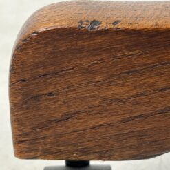 Senovinis, odinis darbo krėslas ant ratukų 65x69x92 cm, 52 cm