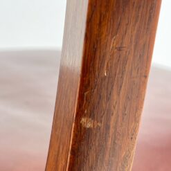 Senovinis, odinis darbo krėslas ant ratukų 65x69x92 cm, 52 cm