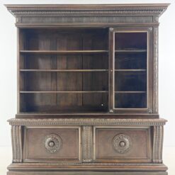 Riešutmedžio knygų spinta su atviromis lentynomis 48x201x208 cm