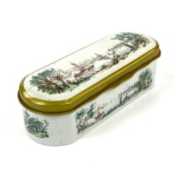 Metalinė dėžutė su laivų atvaizdais 6×16,5×4,5 cm