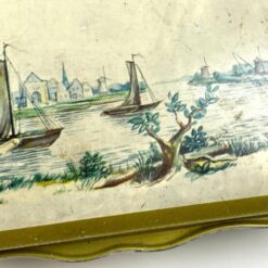 Metalinė dėžutė su laivų atvaizdais 6×16,5×4,5 cm