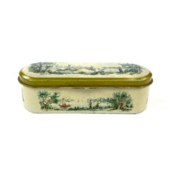 Metalinė dėžutė su laivų atvaizdais 6×16,5×4,5 cm