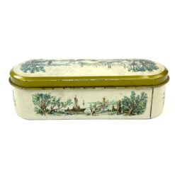 Metalinė dėžutė su laivų atvaizdais 6×16,5×4,5 cm