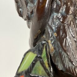 Tiffany stiliaus stalinis šviestuvas “Dama su povu” 25x24x65 cm