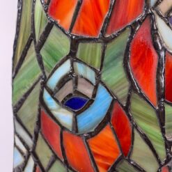 Tiffany stiliaus stalinis šviestuvas “Dama su povu” 25x24x65 cm