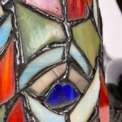 Tiffany stiliaus stalinis šviestuvas “Dama su povu” 25x24x65 cm