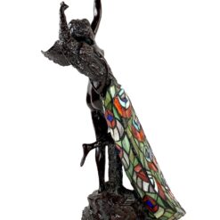 Tiffany stiliaus stalinis šviestuvas “Dama su povu” 25x24x65 cm