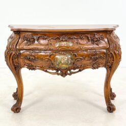 Prabangi, dviejų stalčių, raižyta, barokinio stiliaus komoda 50x120x81 cm