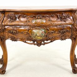 Prabangi, dviejų stalčių, raižyta, barokinio stiliaus komoda 50x120x81 cm