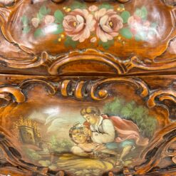 Prabangi, dviejų stalčių, raižyta, barokinio stiliaus komoda 50x120x81 cm