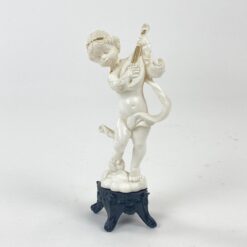 Plastikinė liutnia grojančio angelo statulėlė 5x7x15 cm