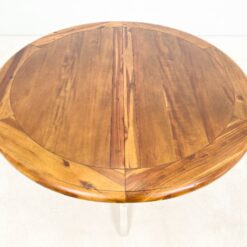 Apvalus medinis išskleidžiamas valgomojo stalas 112×112(+40)x75,5 cm