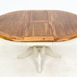 Apvalus medinis išskleidžiamas valgomojo stalas 112×112(+40)x75,5 cm