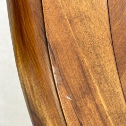 Apvalus medinis išskleidžiamas valgomojo stalas 112×112(+40)x75,5 cm