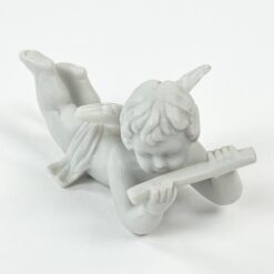 Porcelianinė fleita grojančio angelo statulėlė 8×4,5×4,5 cm