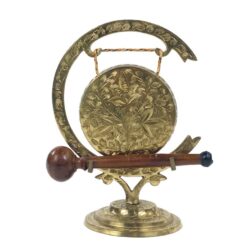 Indiškas žalvarinis stalinis gongas 8x13x16,5 cm